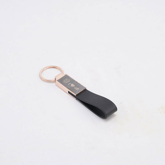 Algaari Black & Gold Color Keychain – Lion Pride with "I Love Gir"