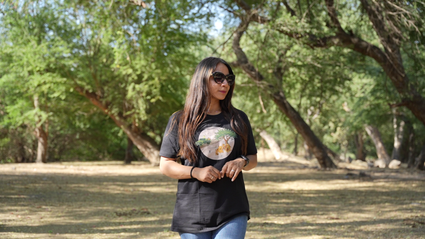 Gir Gypsy Safari Cotton T-Shirt – Explore the Wild Side!